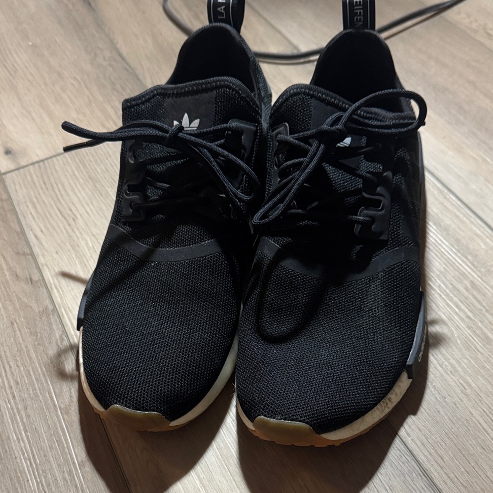 Adidas Men's Black and White Sneakers